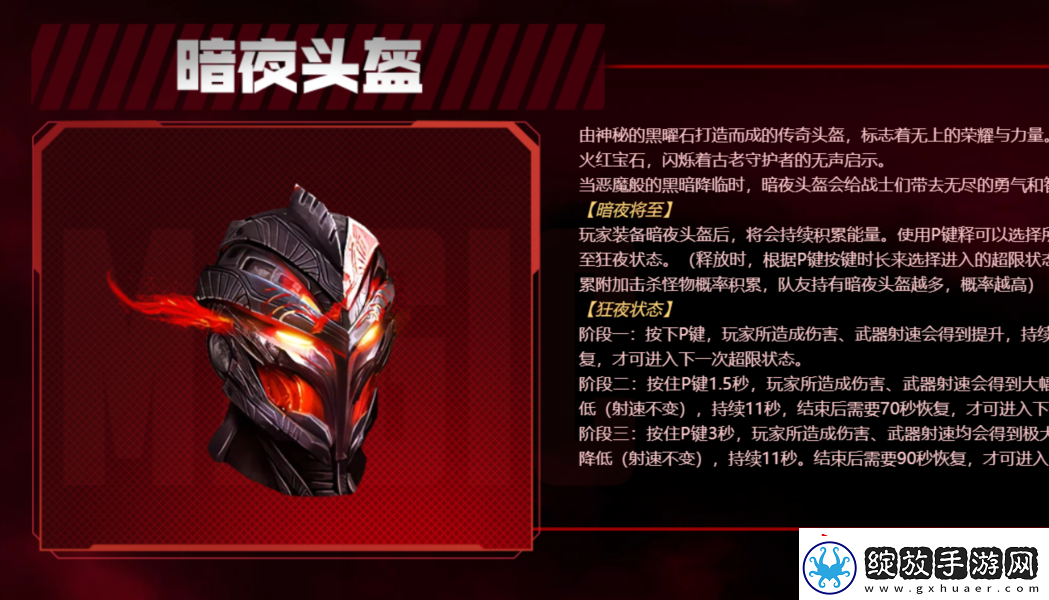 逆战暗夜头盔属性