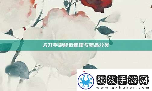 天刀手游背包管理与物品分类