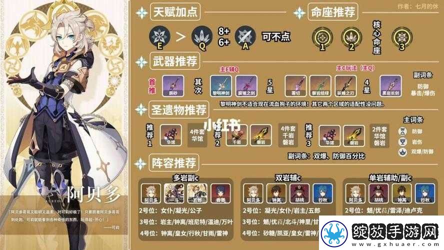 原神阿贝多培养建议