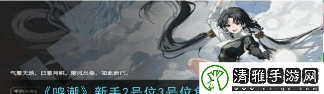 鸣潮新手2号位3号位角色选择推荐