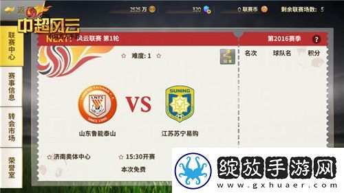 苏宁要得冠中超风云手游回顾苏宁前2轮