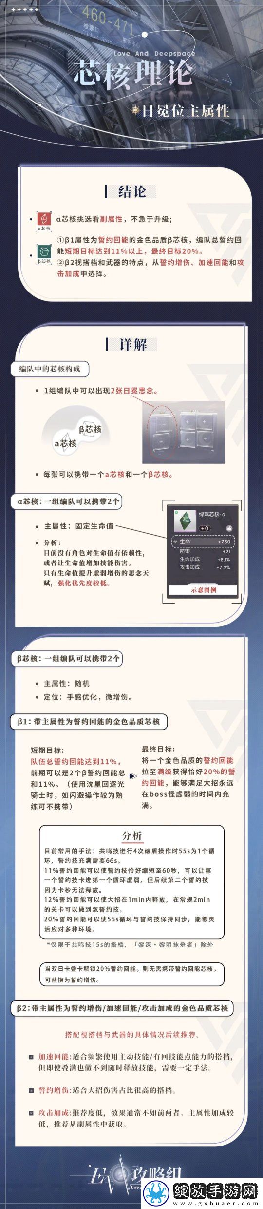 恋与深空芯核理论知识讲解！属性、词条有什么用