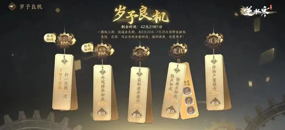 逆水寒一周年有什么活动