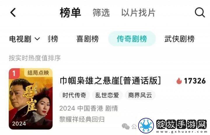 巾帼枭雄之悬崖京沪看片TVB台庆剧热度再升