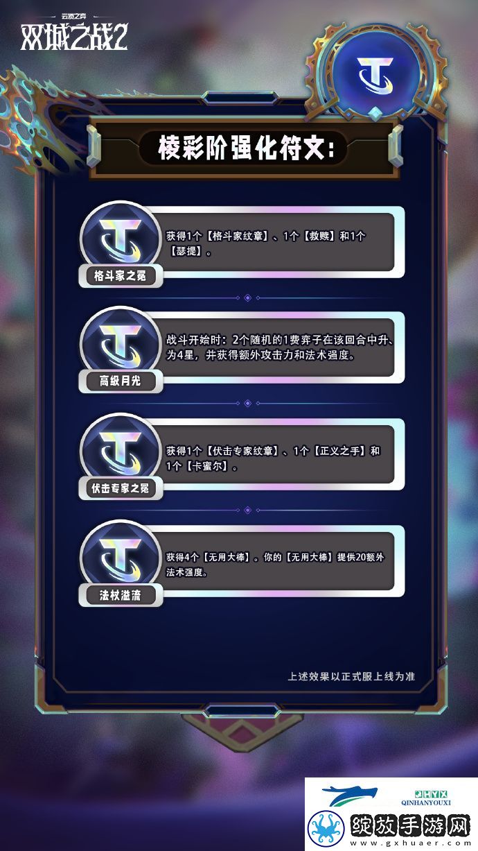 云顶之弈S13棱彩阶强化符文有哪些