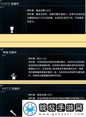 硬核机甲启示金配件图鉴