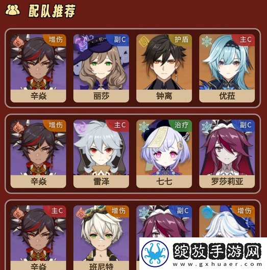 原神辛炎武器圣遗物推荐
