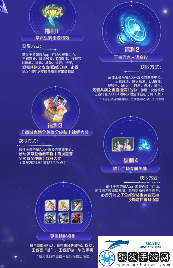王者荣耀2024共创之夜福利怎么领取