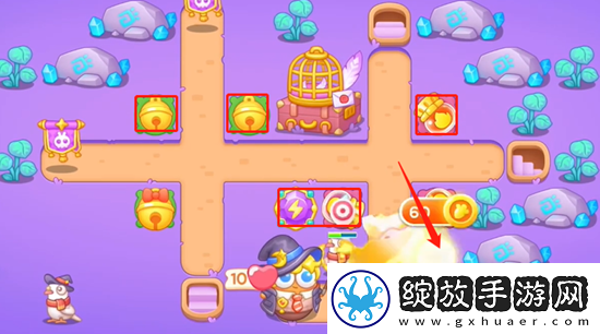 保卫萝卜4阿波与魔法宝藏第57关通关攻略