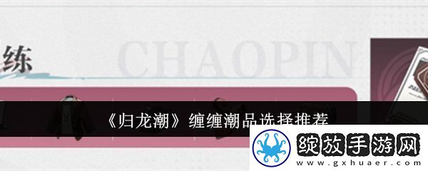 【道具】归龙潮缠缠潮品怎么选