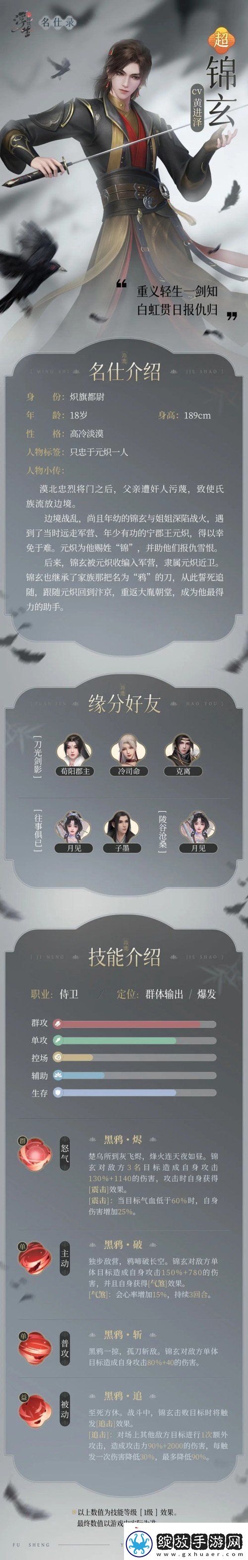 浮生忆玲珑锦玄资料一览