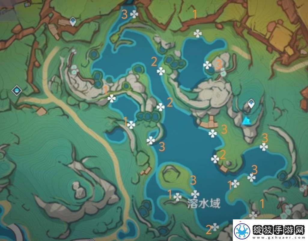 原神浪沫羽鳃高效采集路线图
