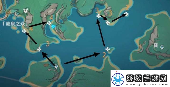 原神浪沫羽鳃高效采集路线图