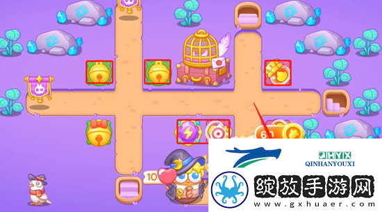 保卫萝卜4阿波与魔法宝藏第57关通关攻略
