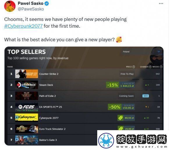 赛博朋克2077设计师征求入坑建议