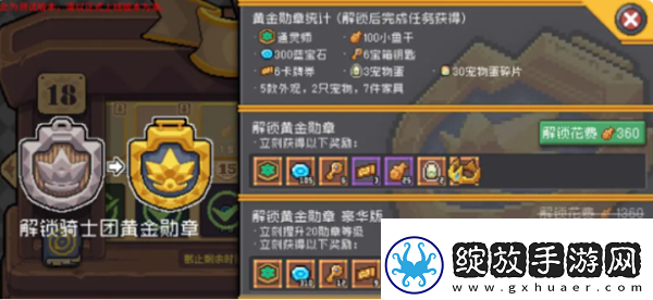 元气骑士前传黄金勋章是永久的吗