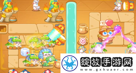 保卫萝卜4法老归来第118关通关流程