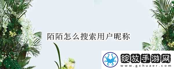 陌陌如何搜索用户昵称
