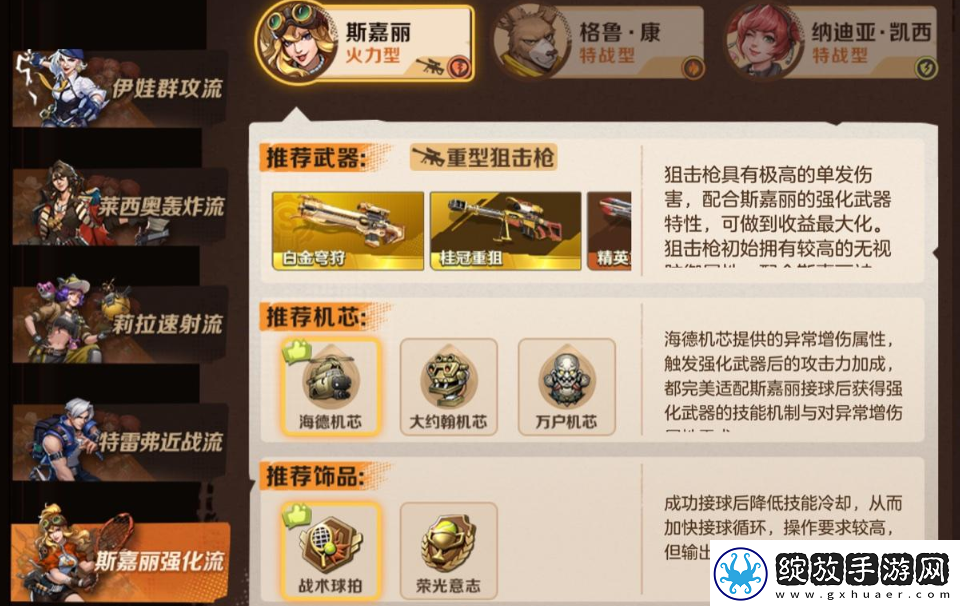合金弹头觉醒莱西奥武器搭配推荐