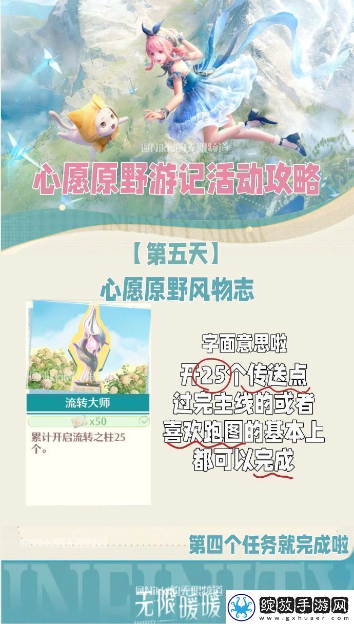 无限暖暖心愿原野游记第五天怎么玩