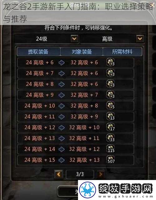 龙之谷2手游新手入门指南