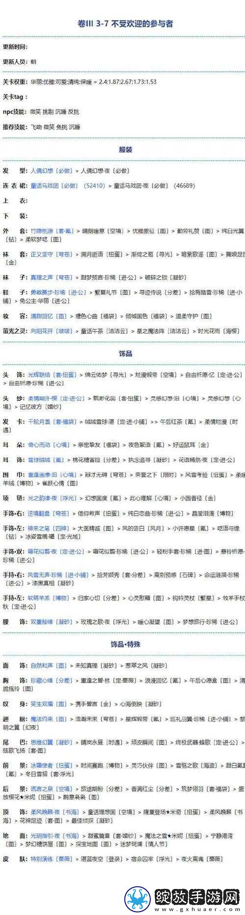 奇迹暖暖第三卷第三章启程之旅
