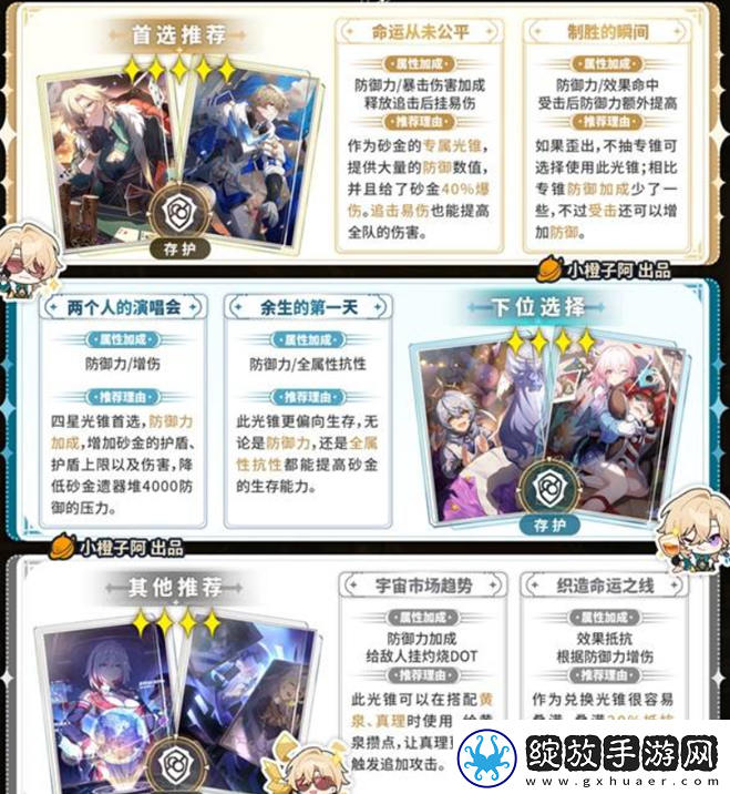 崩坏星穹铁道砂金光锥怎么搭配