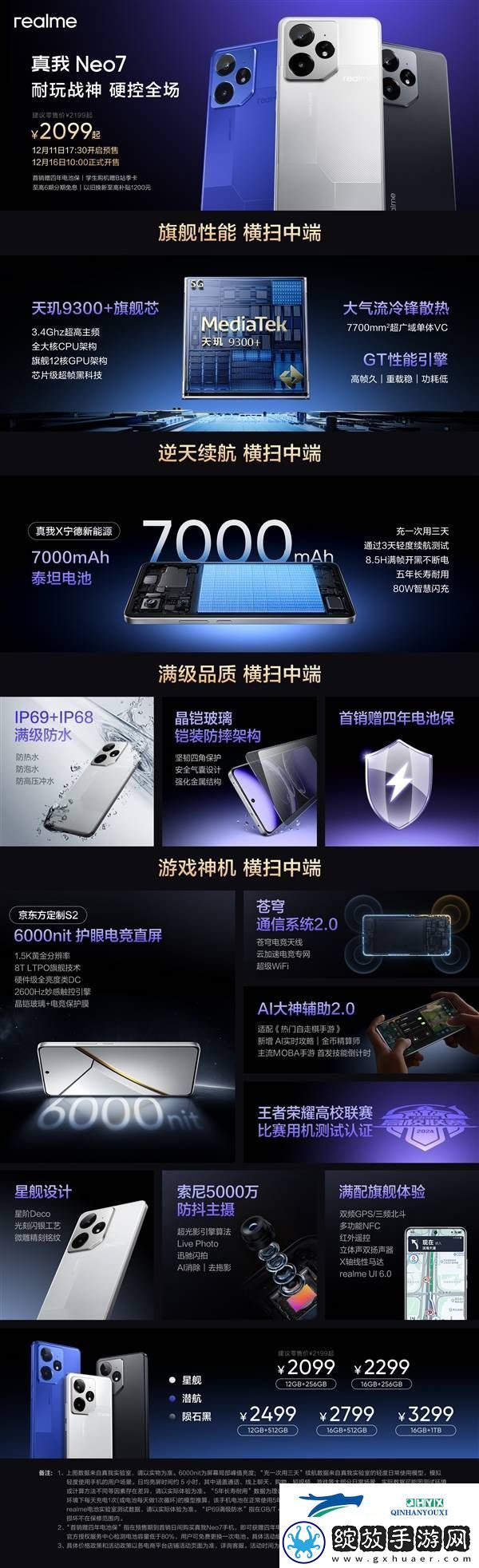 真我Neo7首发天玑9300+