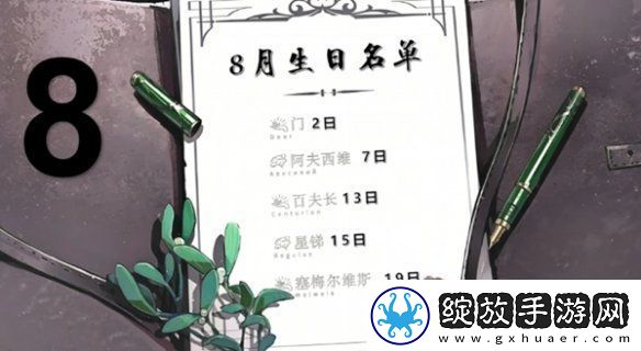 重返未来1999角色生日