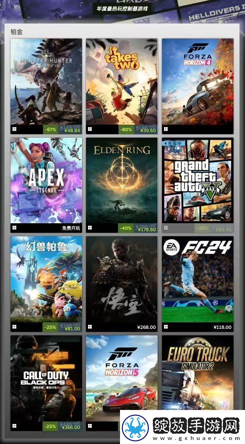 Steam年度最畅销游戏公布