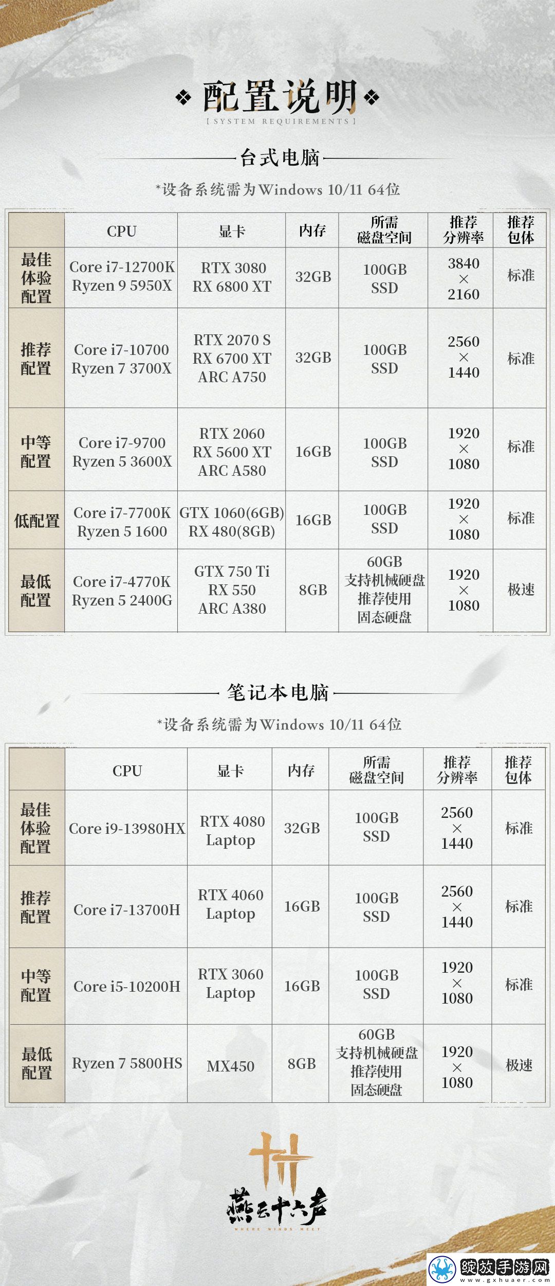 燕云十六声公测倒计时2天