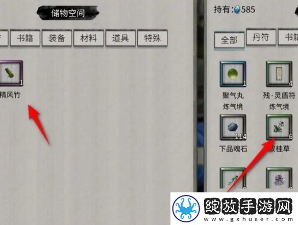 鬼谷八荒物品怎么存