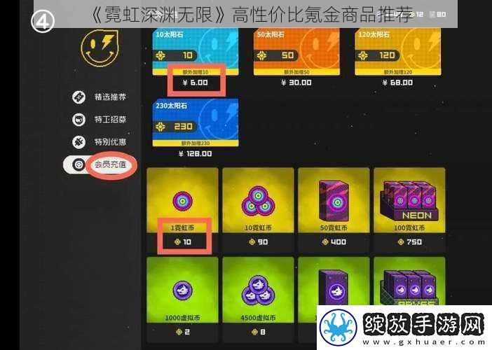 霓虹深渊无限高性价比氪金商品推荐