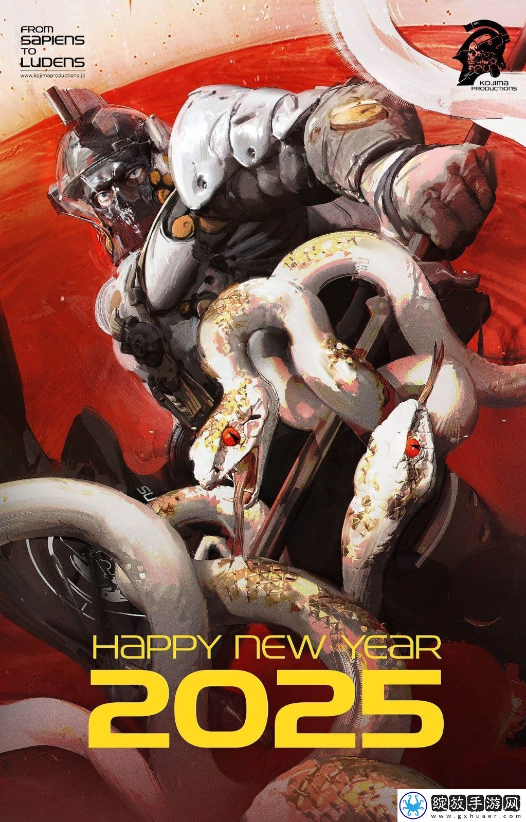 老将杰洛特出马！CDPR发巫师赛博朋克2077新年贺图