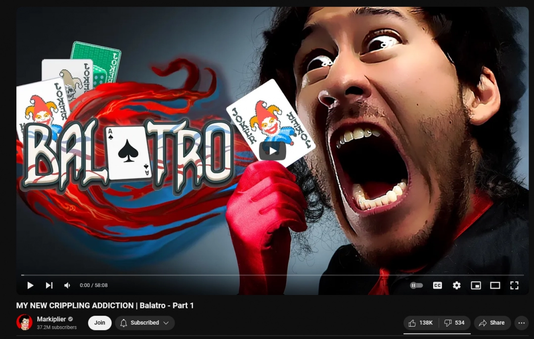 小丑牌同时在线玩家创新高
