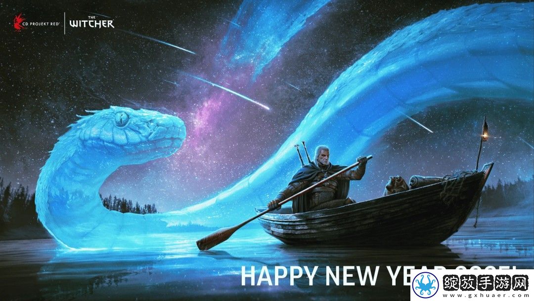 老将杰洛特出马！CDPR发巫师赛博朋克2077新年贺图