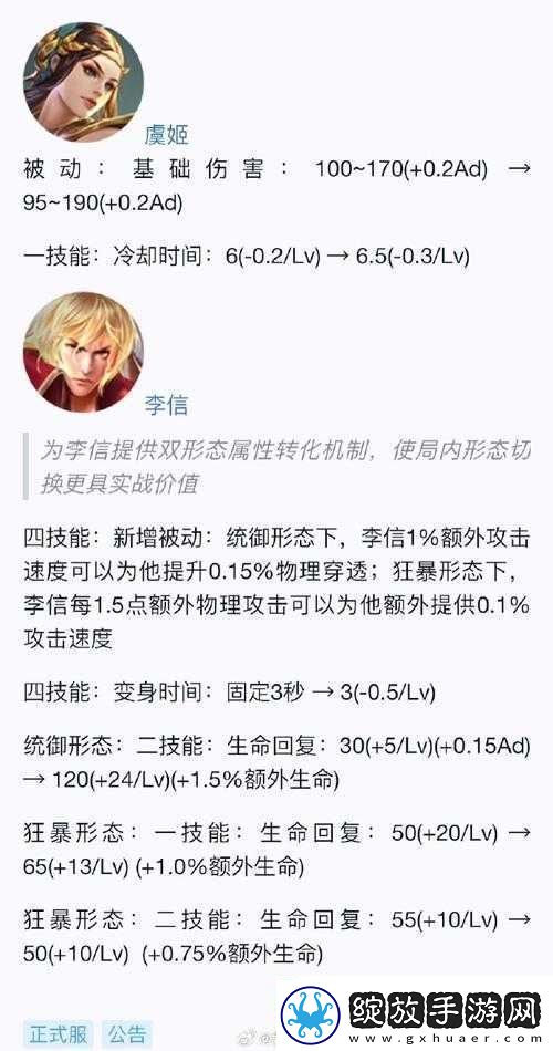王者荣耀体验服11月20日更新详解新英雄李信削弱影响及深度解析