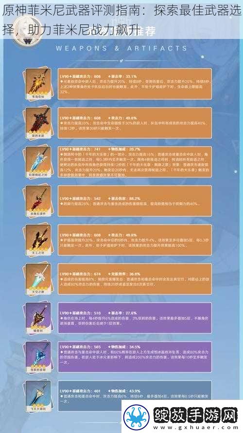 原神菲米尼武器评测指南