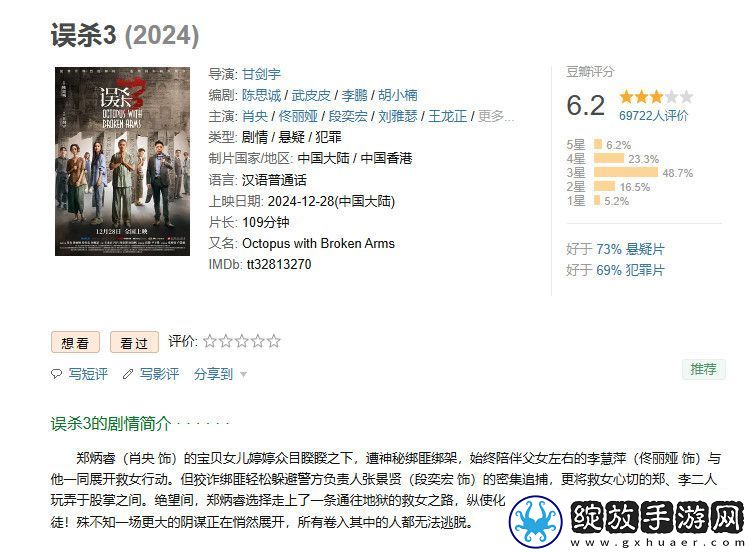 电影误杀3上映8天