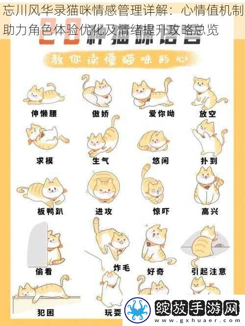 忘川风华录猫咪情感管理详解