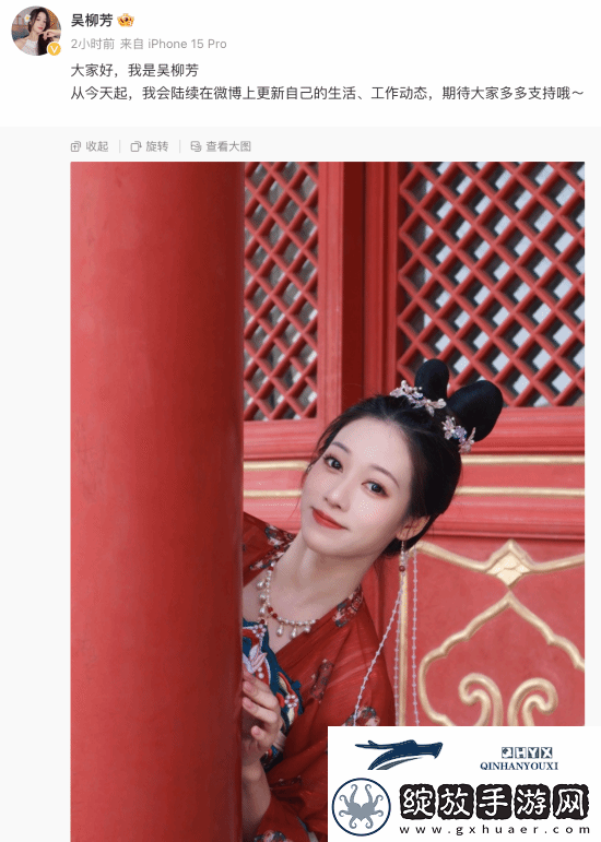 体操冠军网红吴柳芳开通微博