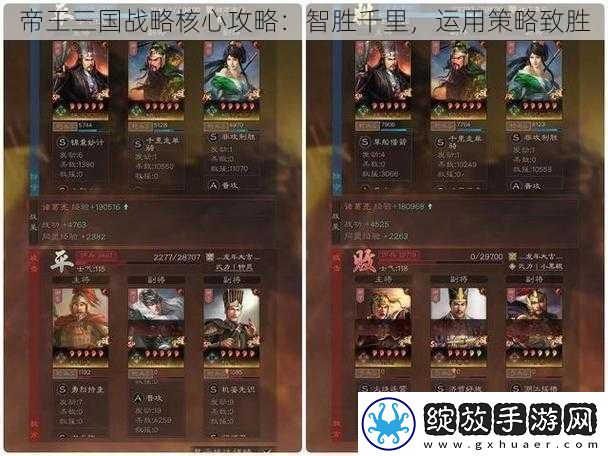 帝王三国战略核心攻略