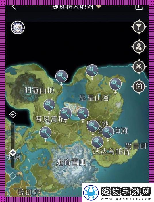 原神莫尔泰区地灵龛位置