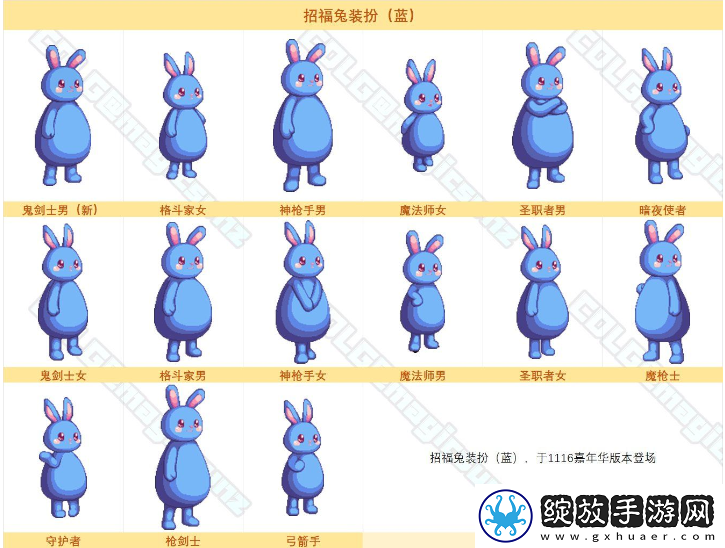dnf嘉年华蓝兔装扮外观一览