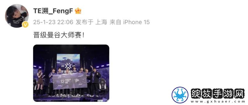 晋级大师赛后TE众选手发文