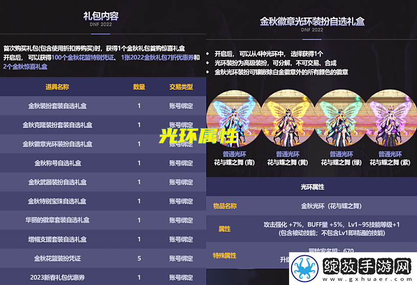 DNF金秋礼包2023介绍