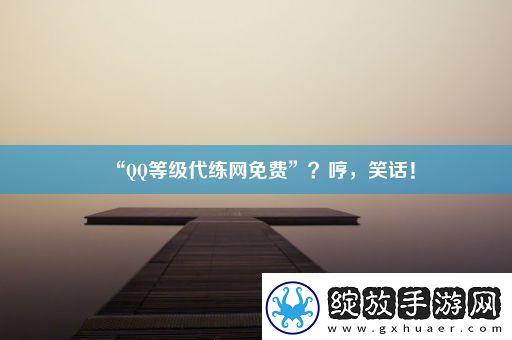 “QQ等级代练免费”哼笑话！
