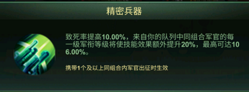 兵人大战异界特工军官组合技能详解