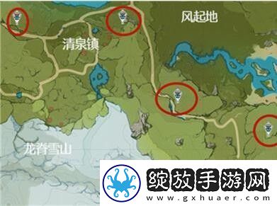 原神蒙德地灵龛分布图有哪些