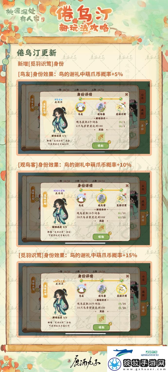 桃源倦鸟汀鸟事迁徙玩法介绍